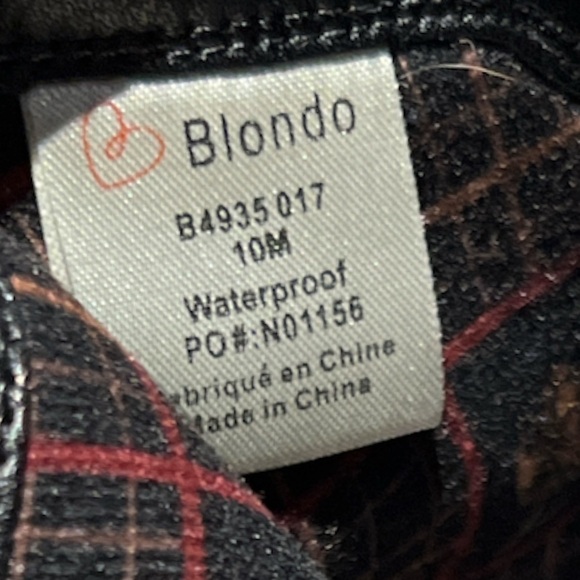 🌻Blondo Black Leather Waterproof Ankle Boots Size 10  | Style # B4935017 - Picture 10 of 11